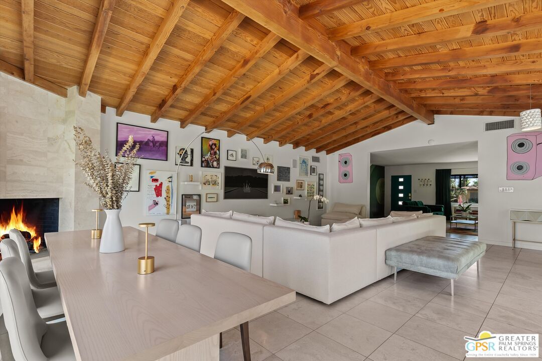 Dining room, Fireplace, Interior, Living room, Wooden Beams, Wooden Ceilings