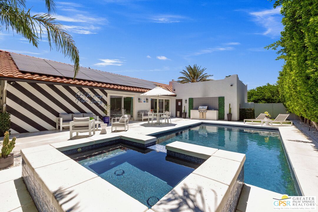 Exterior, Pool, Solar Panels