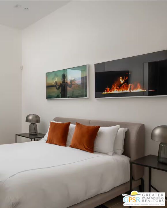 Bedroom, Fireplace, Interior