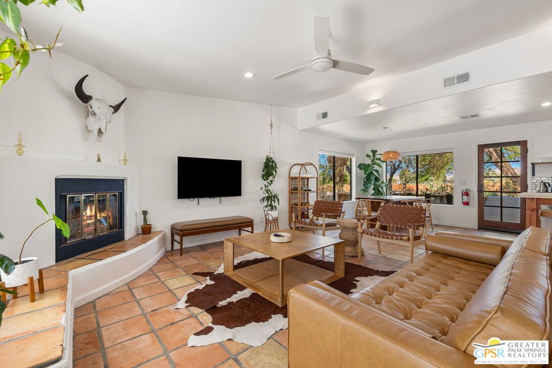 Dining room, Fireplace, Interior, Living room, Pendant Lights, Recessed Lighting