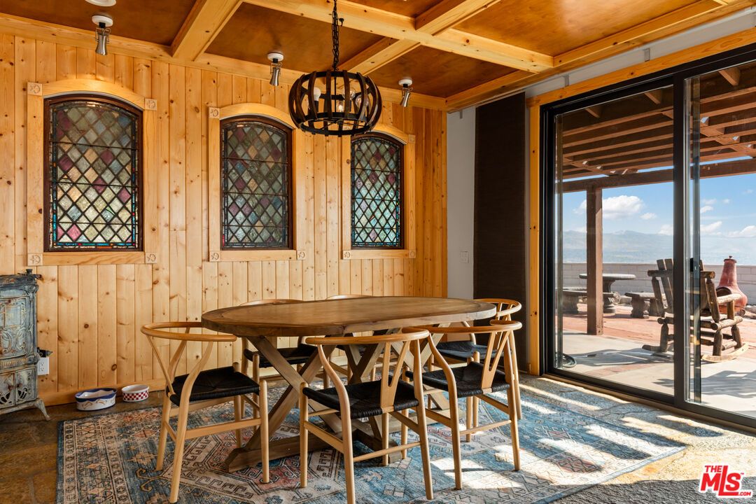 Dining room, Interior, Pendant Lights, Wooden Beams, Wooden Ceilings, Wooden Walls