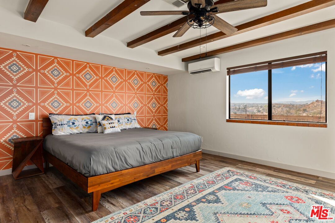 Bedroom, Interior, Wooden Beams, Wood Texture Flooring