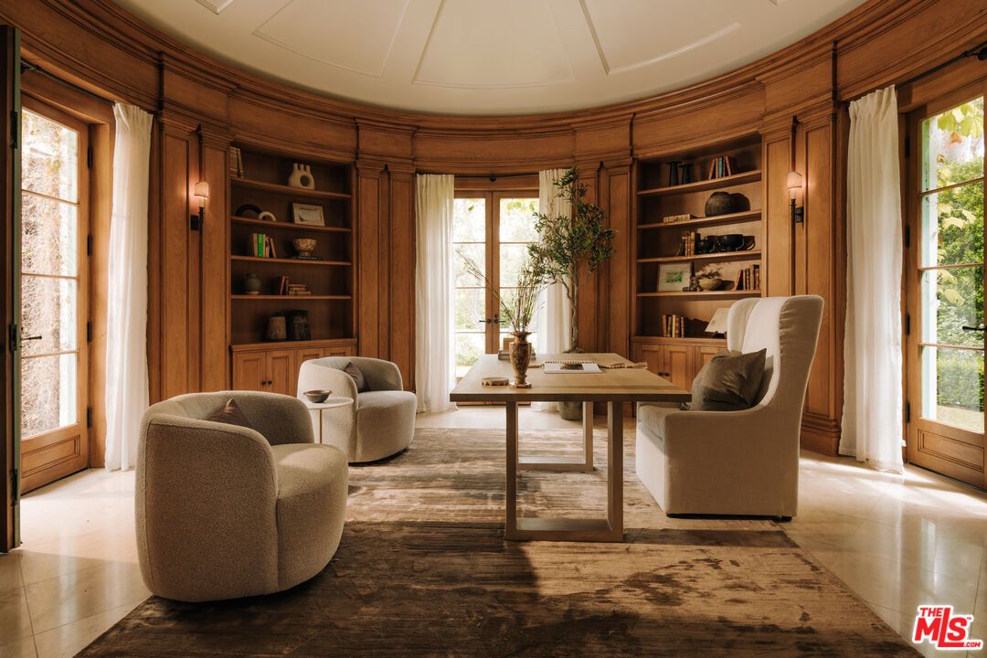 Home Office, Interior, Wood Texture Flooring, Wooden Walls