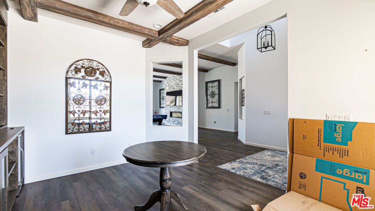 Interior, Recessed Lighting, Wooden Beams, Wood Texture Flooring