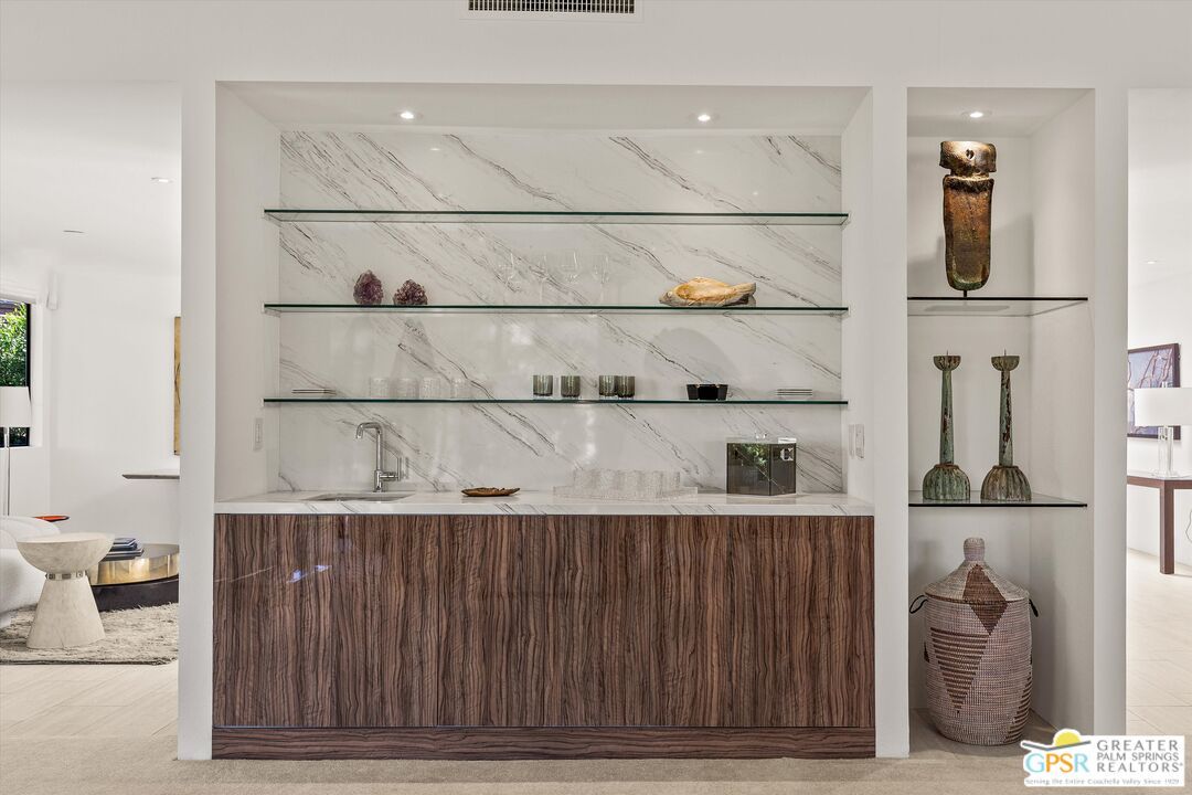 Interior, Marble Walls, Recessed Lighting, Wine Storage