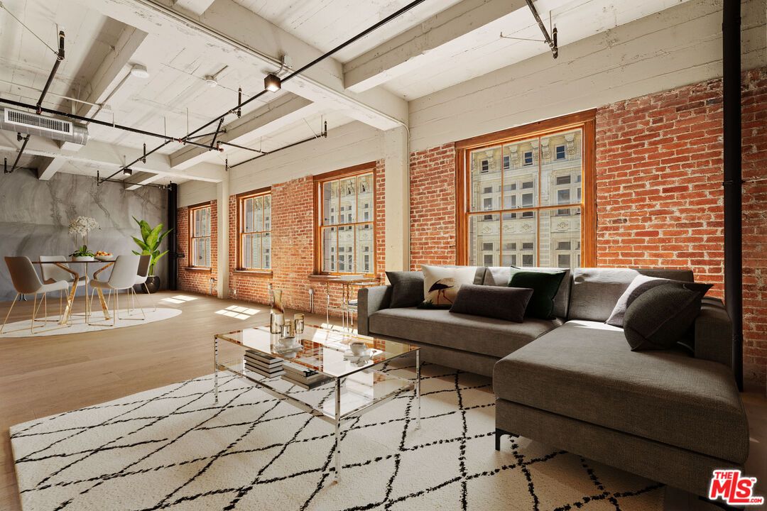 Dining room, Interior, Living room, Stone Walls, Wood Texture Flooring