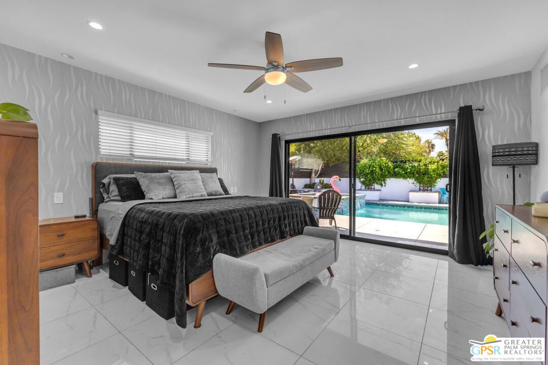 Bedroom, Interior, Marble, Recessed Lighting