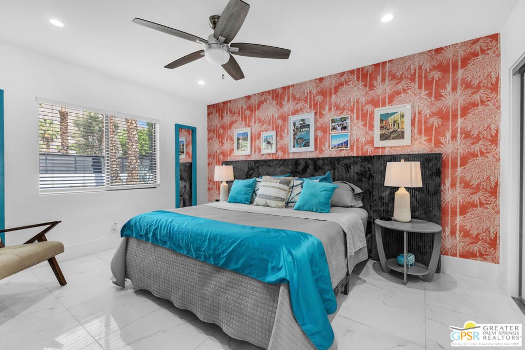 Bedroom, Interior, Marble, Recessed Lighting