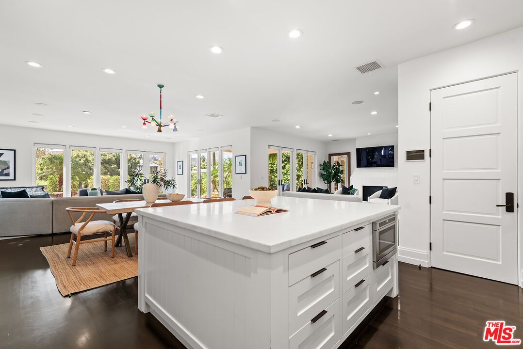 Dining room, Interior, Kitchen, Living room, Pendant Lights, Recessed Lighting, Wood Texture Flooring