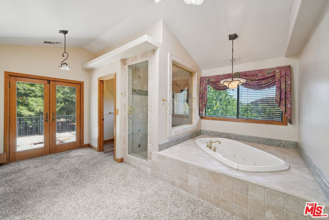 Bathroom, Glass Shower, Interior, Pendant Lights