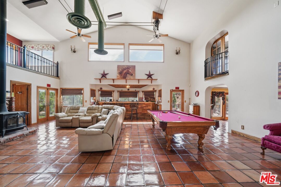 Billiard Table, Fireplace, Game Room, Interior