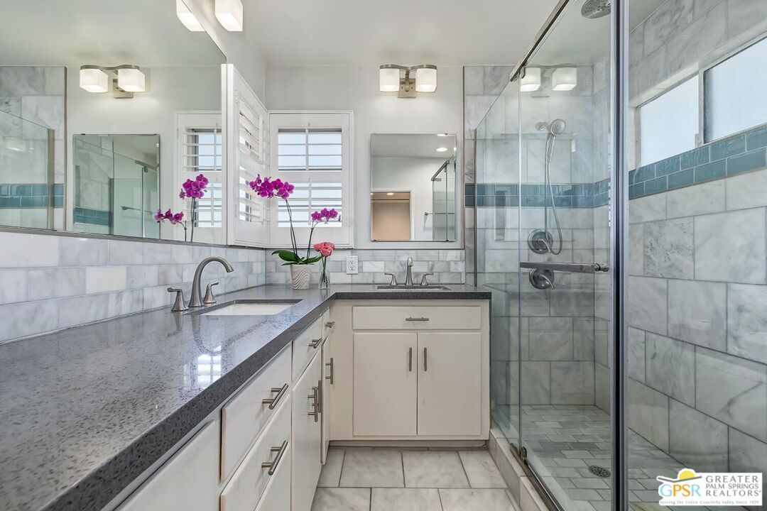Bathroom, Dual Sink Vanities, Glass Shower, Interior