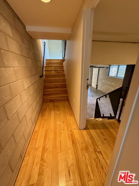 Interior, Recessed Lighting, Stone Walls, Wood Texture Flooring