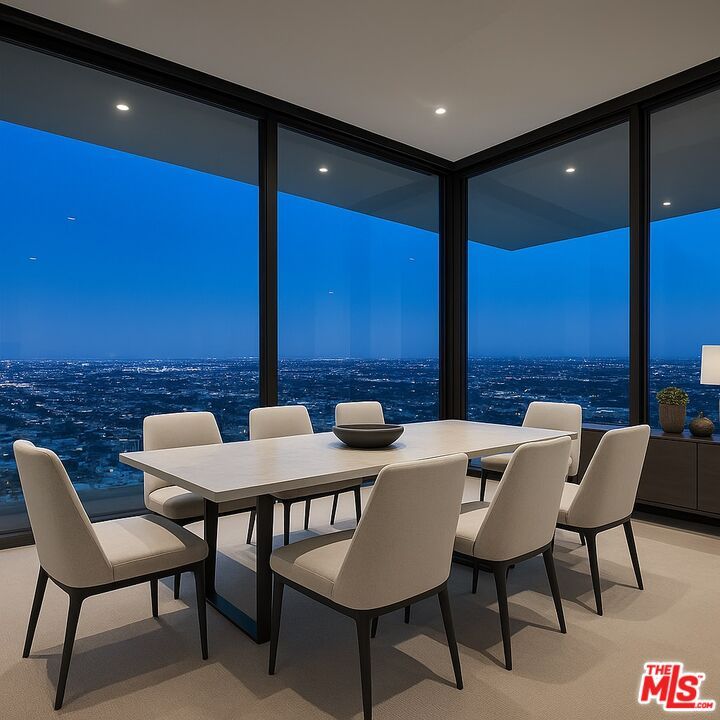 Dining room, Interior, Recessed Lighting