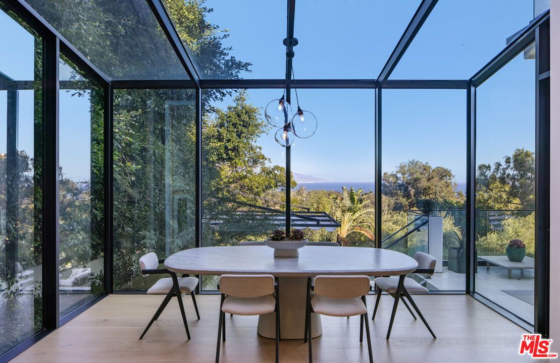 Dining room, Glass Ceilings, Interior, Pendant Lights, Sun Room, Wood Texture Flooring