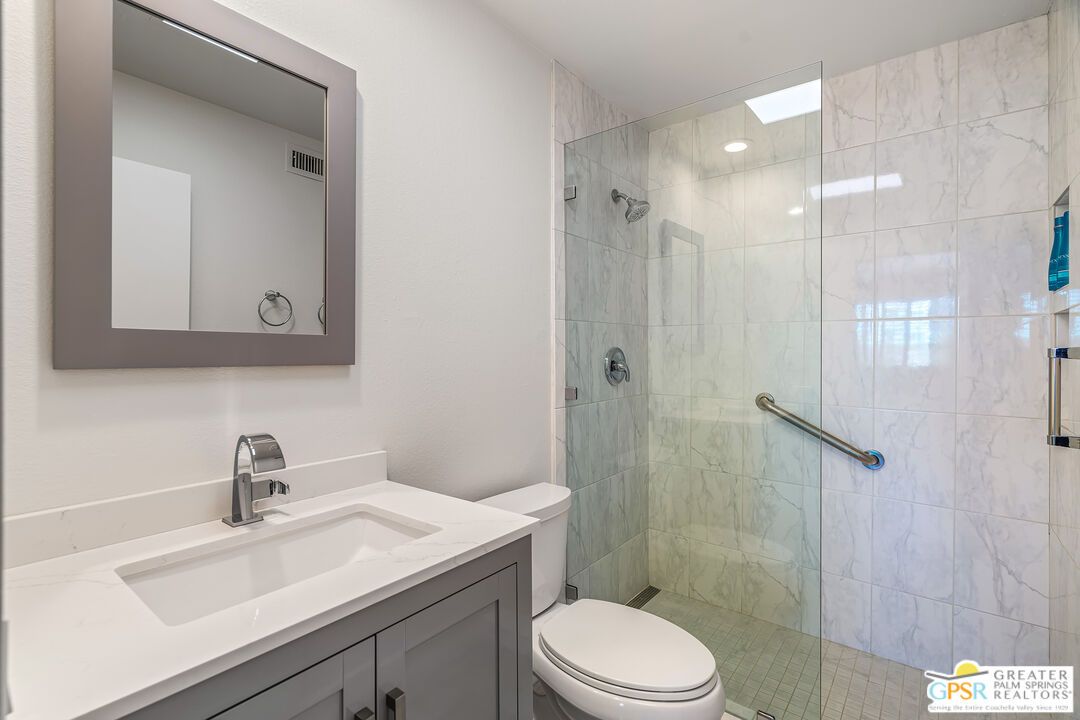 Bathroom, Glass Shower, Interior, Marble Walls, Recessed Lighting