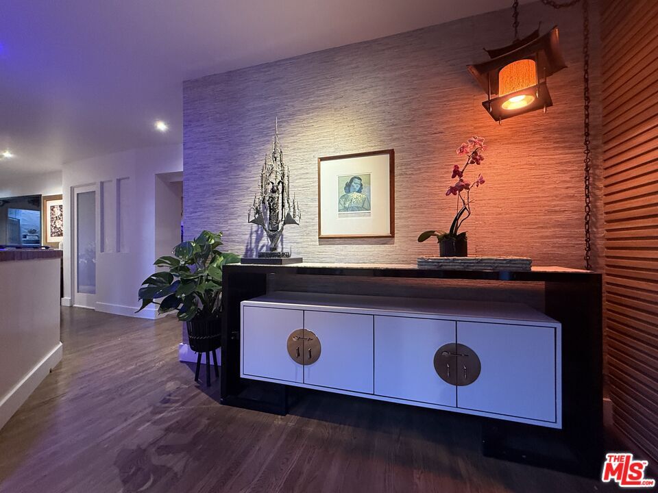 Interior, Recessed Lighting, Stone Walls, Wood Texture Flooring