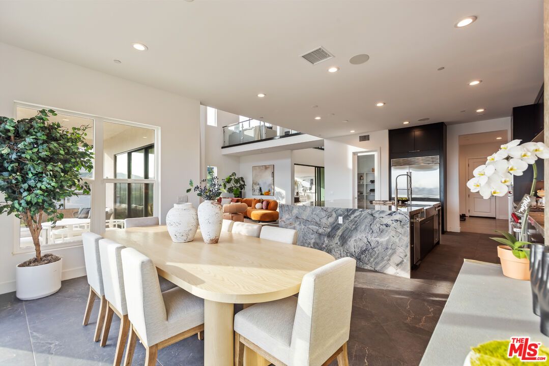 Dining room, Interior, Kitchen, Living room, Recessed Lighting, Stainless Steel Appliances