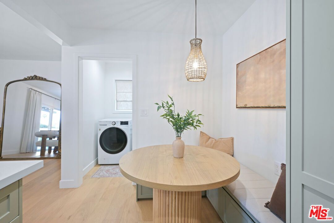 Interior, Pendant Lights, Utility Closets, Washer, Wood Texture Flooring
