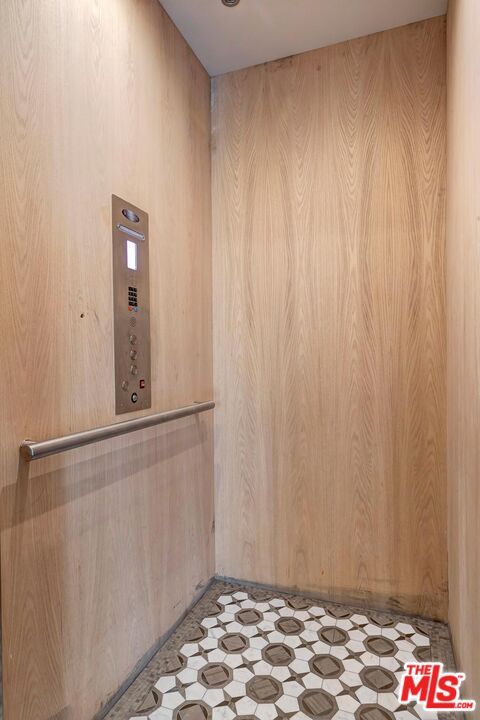 Elevator, Interior, Recessed Lighting, Wooden Walls