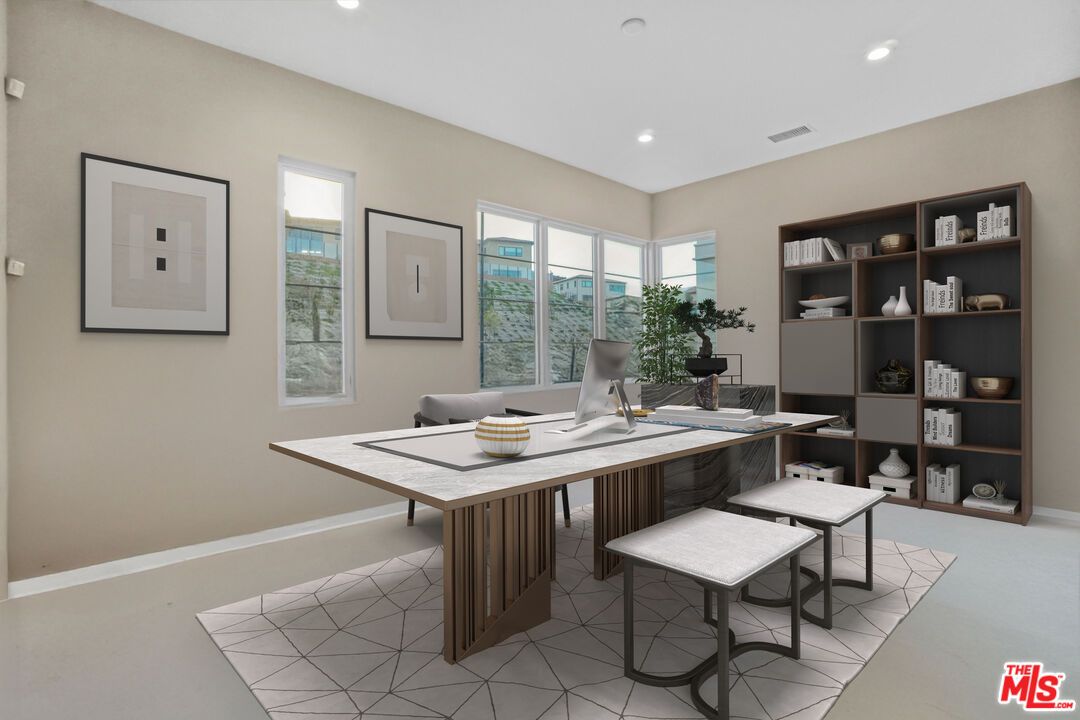 Home Office, Interior, Recessed Lighting