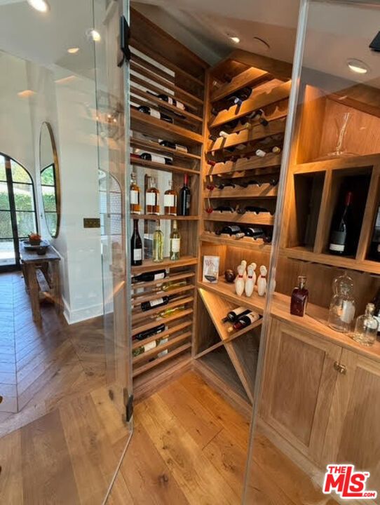 Interior, Recessed Lighting, Wine Storage, Wood Texture Flooring