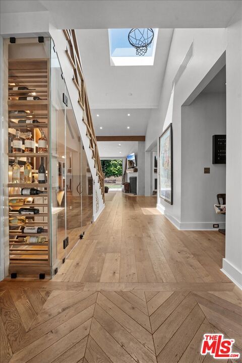 Glass Ceilings, Interior, Recessed Lighting, Wood Texture Flooring