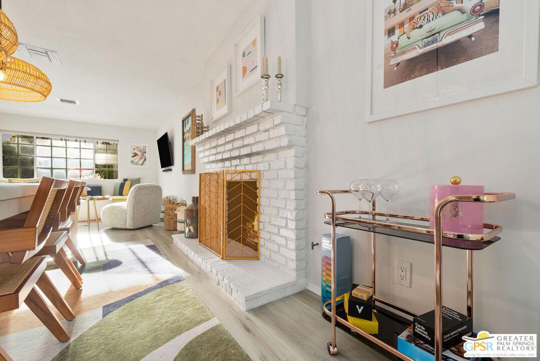 Fireplace, Interior, Wood Texture Flooring