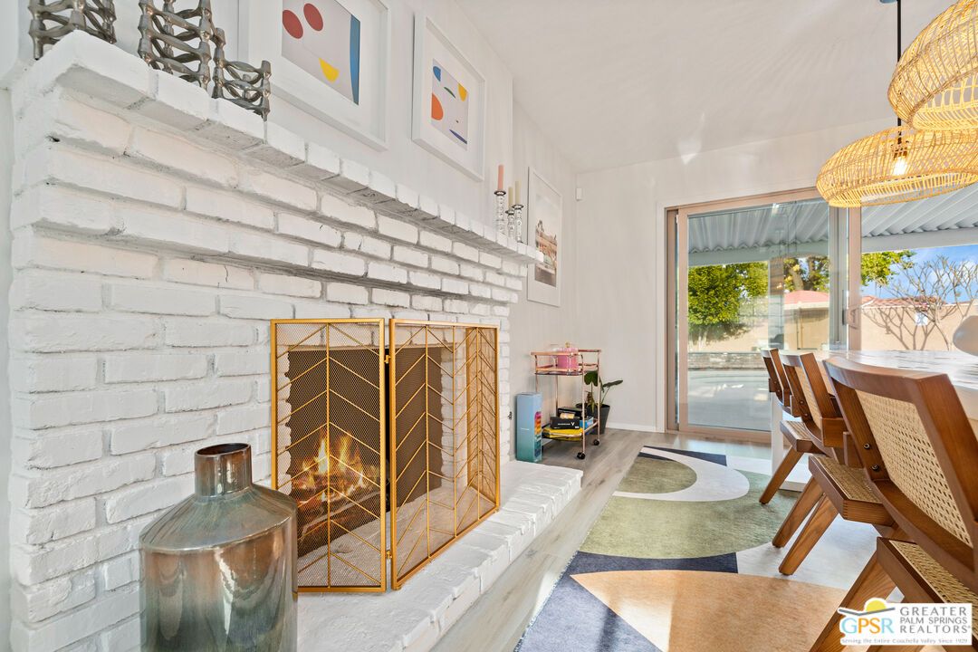 Fireplace, Interior, Stone Walls, Wood Texture Flooring