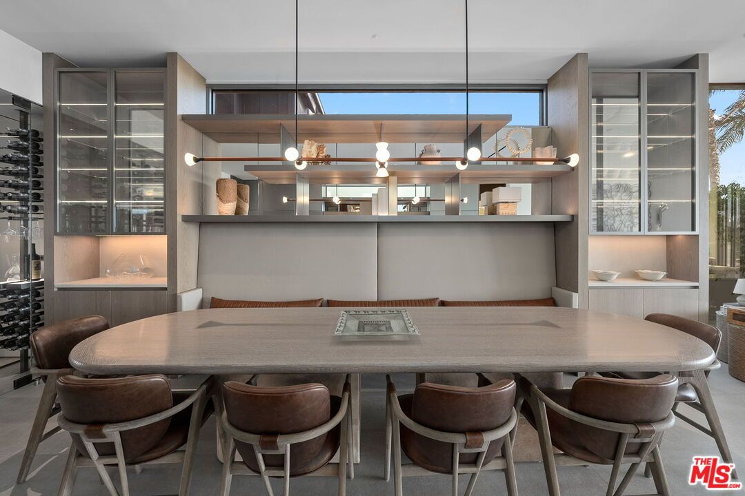 Dining room, Interior, Pendant Lights, Wine Storage