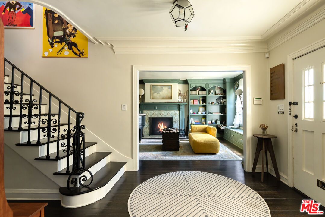 Fireplace, Interior, Wood Texture Flooring