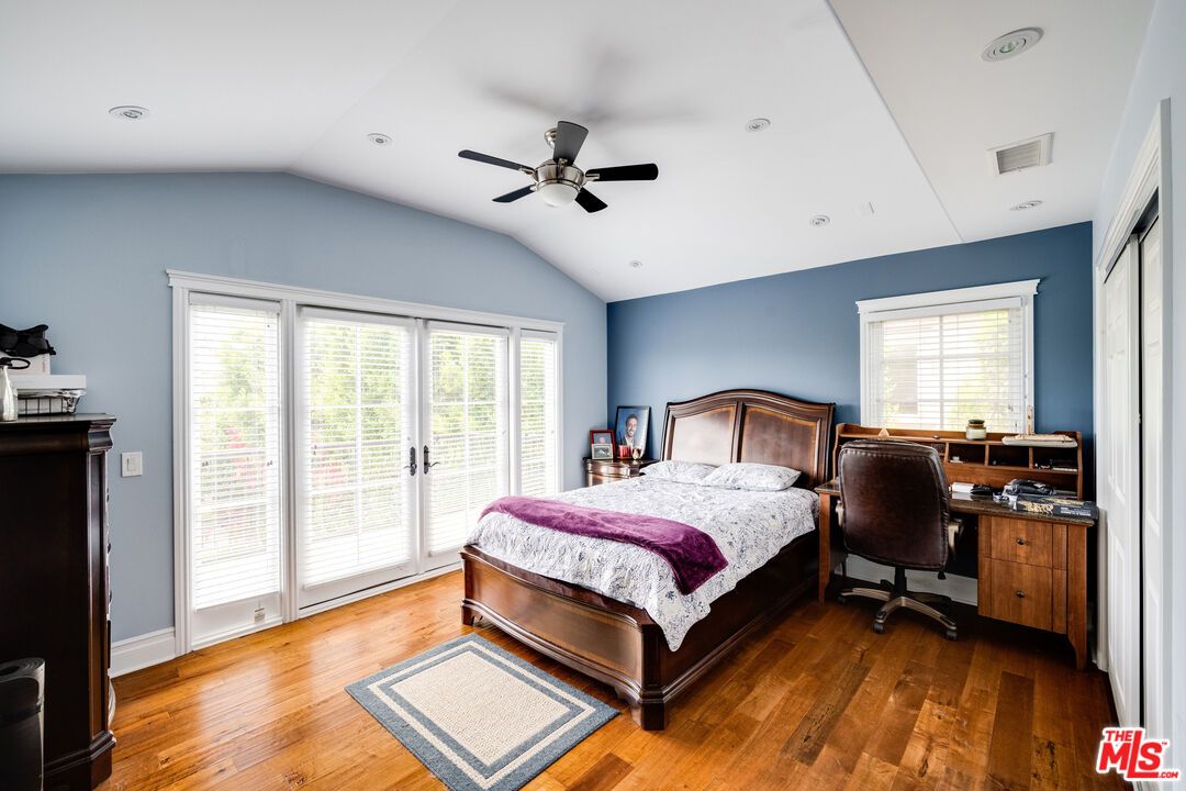 Bedroom, Home Office, Interior, Recessed Lighting, Wood Texture Flooring