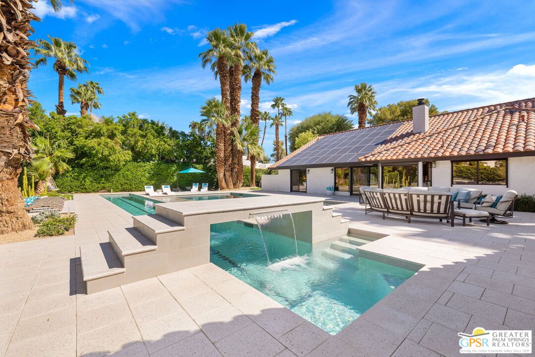 Exterior, Pool, Solar Panels