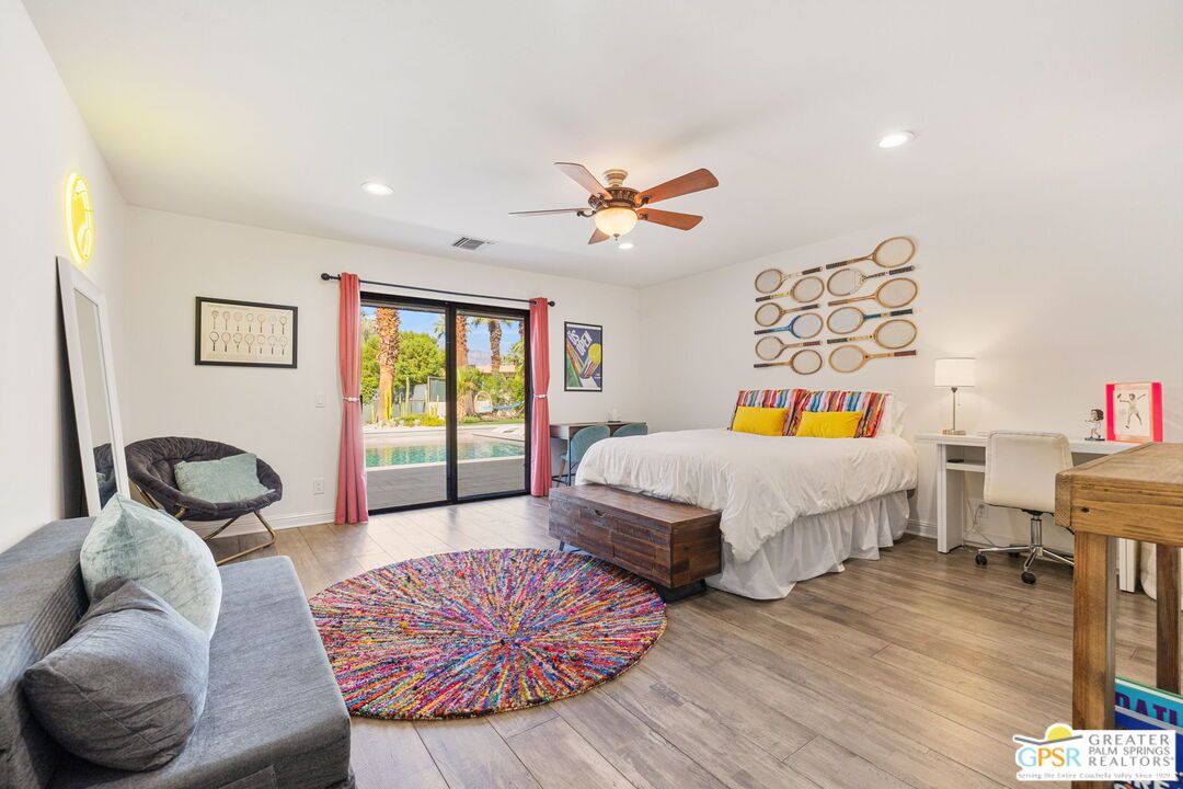 Bedroom, Home Office, Interior, Recessed Lighting, Wood Texture Flooring