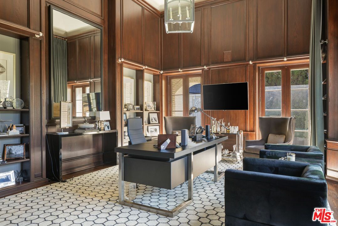 Home Office, Interior, Wooden Walls