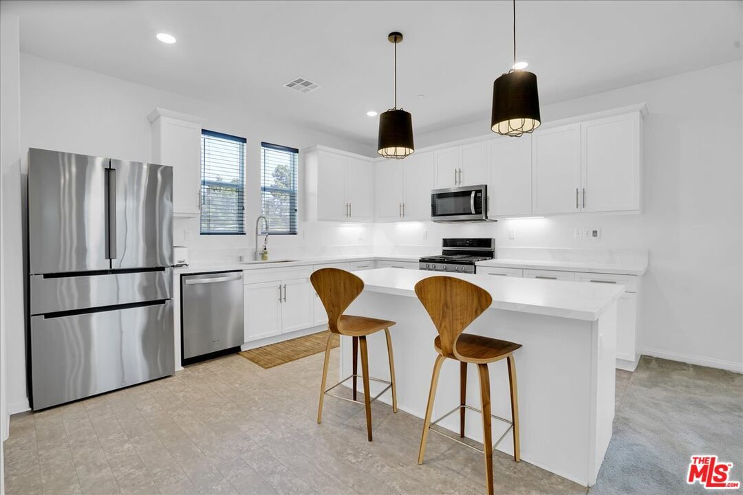 Interior, Kitchen, Pendant Lights, Recessed Lighting, Stainless Steel Appliances