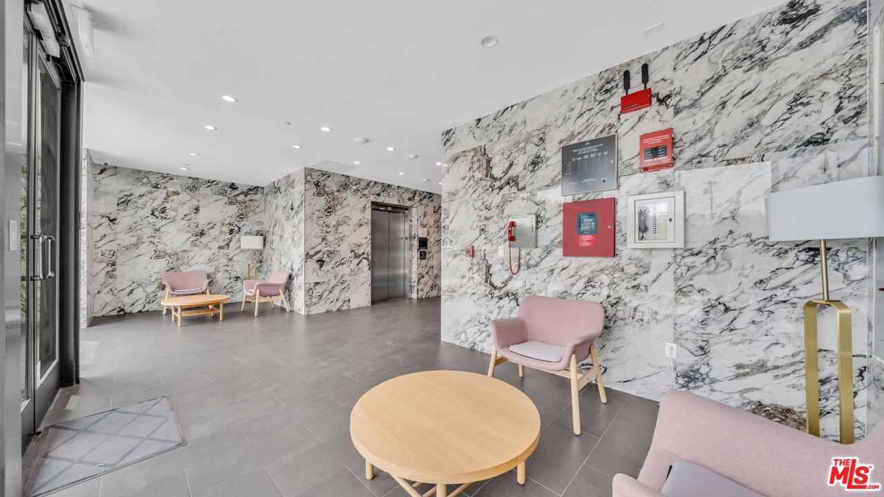 Elevator, Interior, Marble Walls, Recessed Lighting