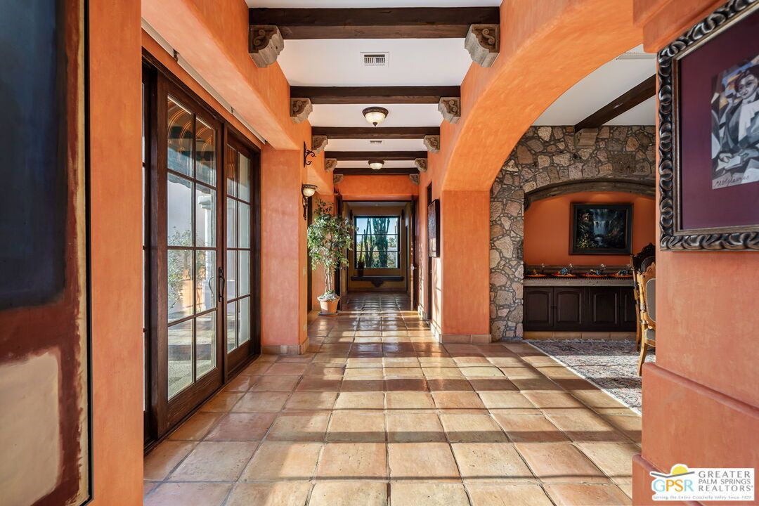 Interior, Stone Walls, Wooden Beams