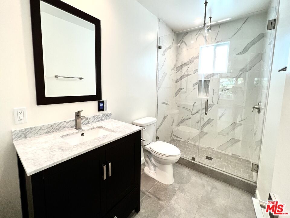Bathroom, Glass Shower, Interior, Marble Walls, Recessed Lighting