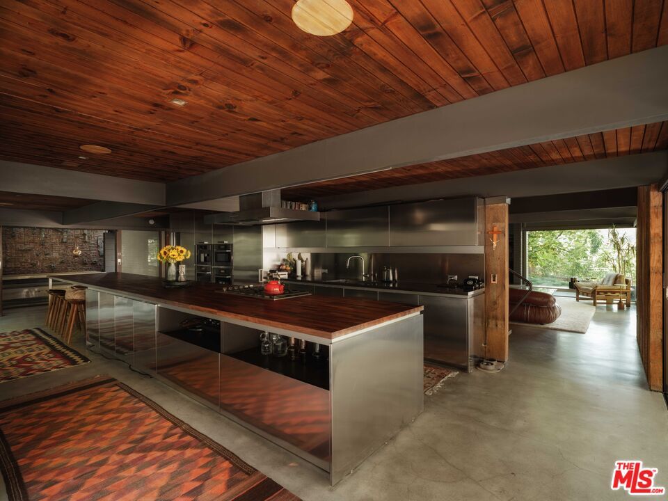 Interior, Kitchen, Stainless Steel Appliances, Wooden Ceilings
