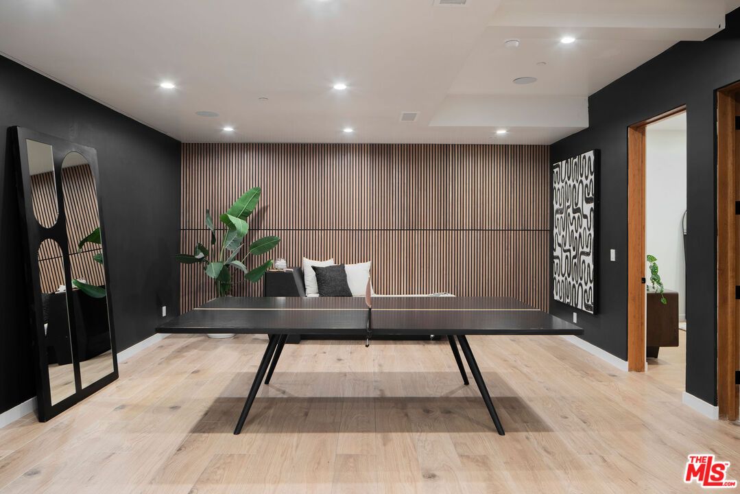 Game Room, Interior, Recessed Lighting, Wood Texture Flooring