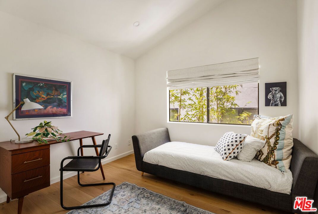 Bedroom, Home Office, Interior, Recessed Lighting, Wood Texture Flooring