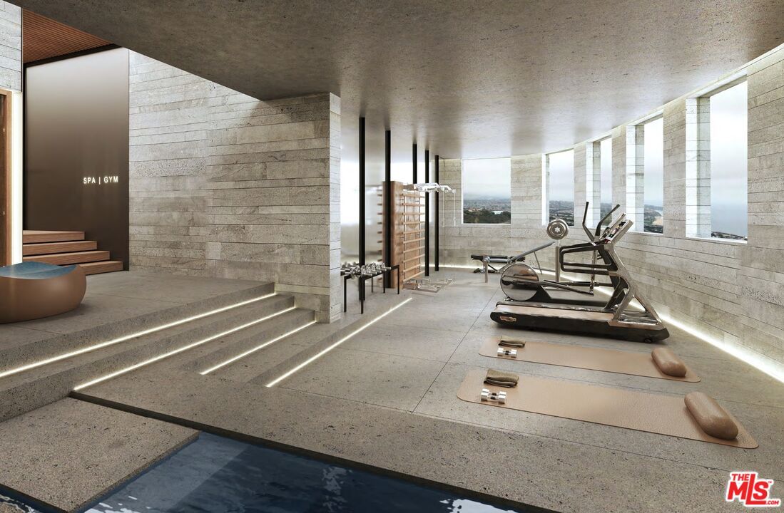 Fitness Equipment, Interior, Stone Walls
