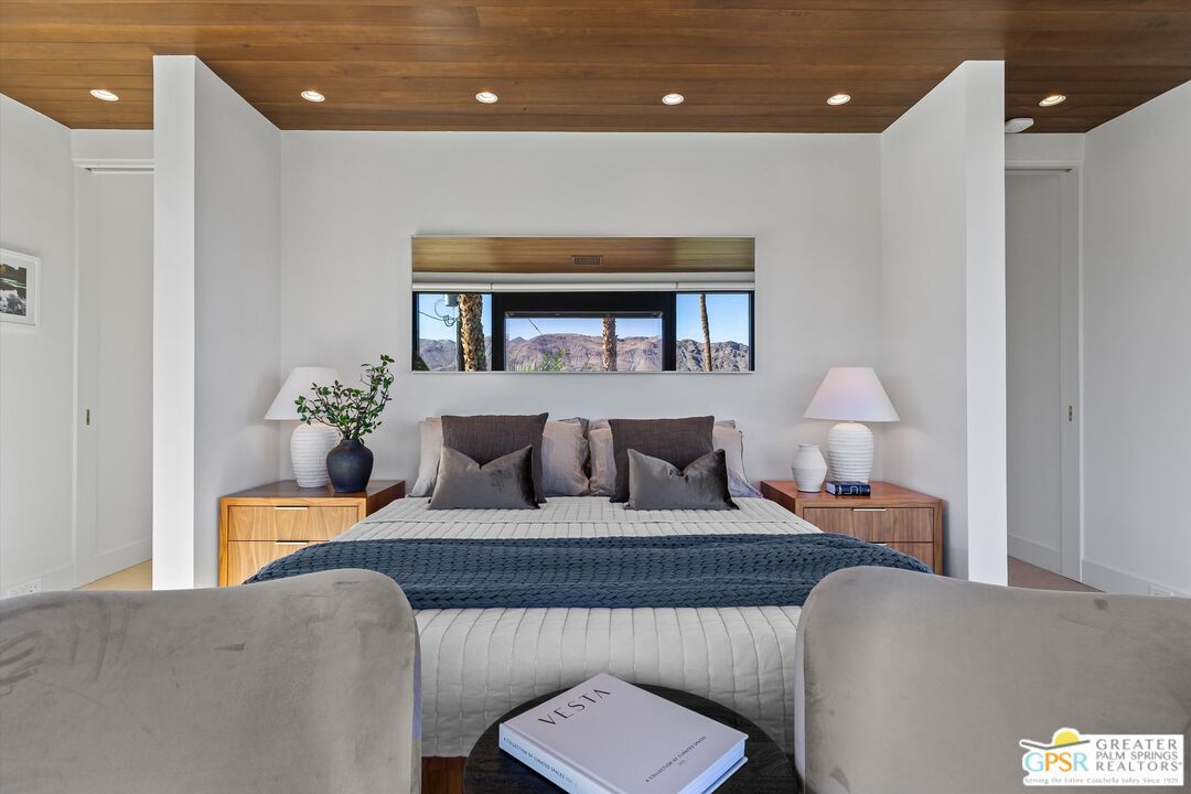 Bedroom, Interior, Recessed Lighting, Wooden Ceilings