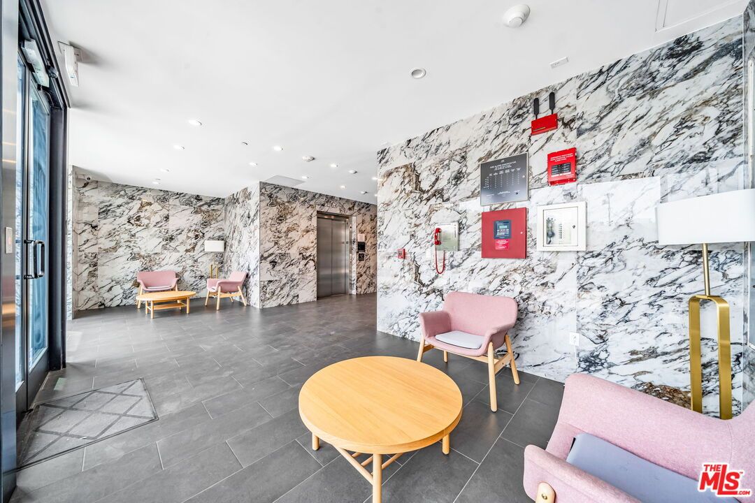 Elevator, Interior, Marble Walls, Recessed Lighting