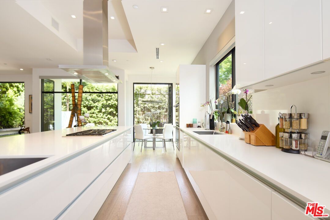 Dining room, Interior, Pendant Lights, Recessed Lighting, Wood Texture Flooring