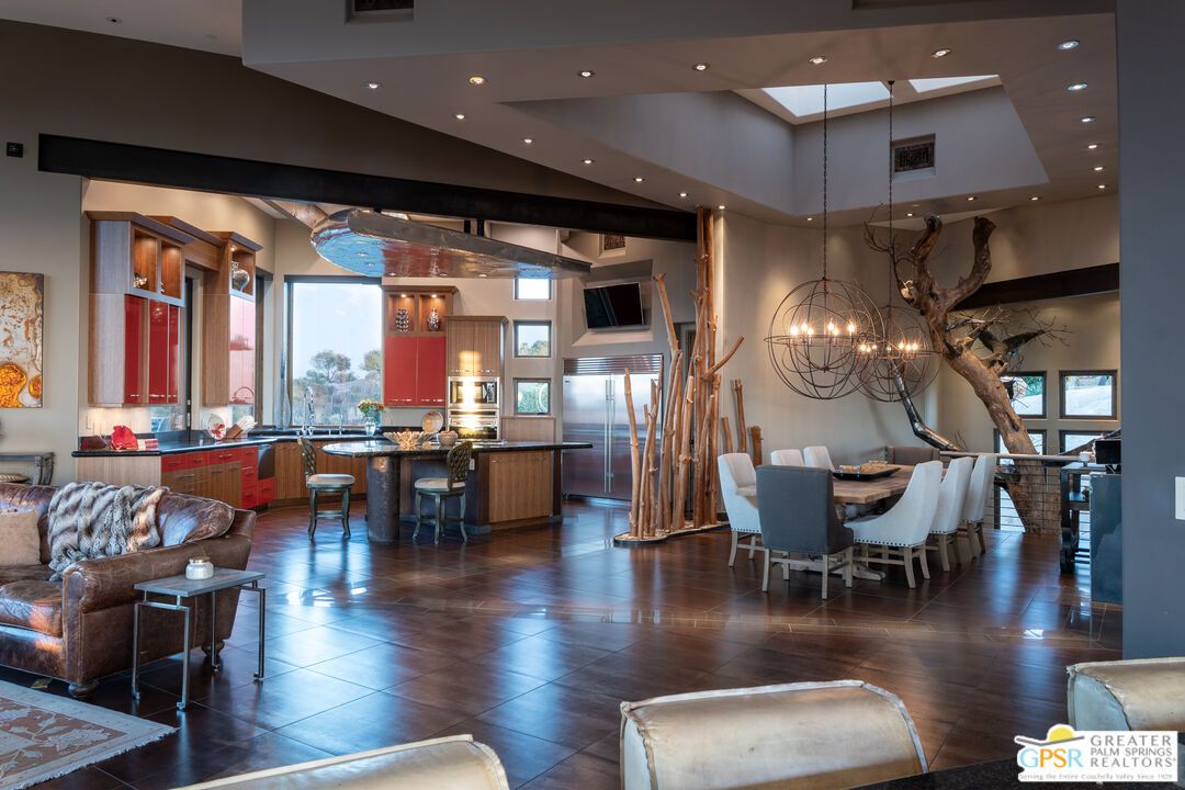 Chandelier, Dining room, Interior, Living room, Pendant Lights, Recessed Lighting, Wood Texture Flooring