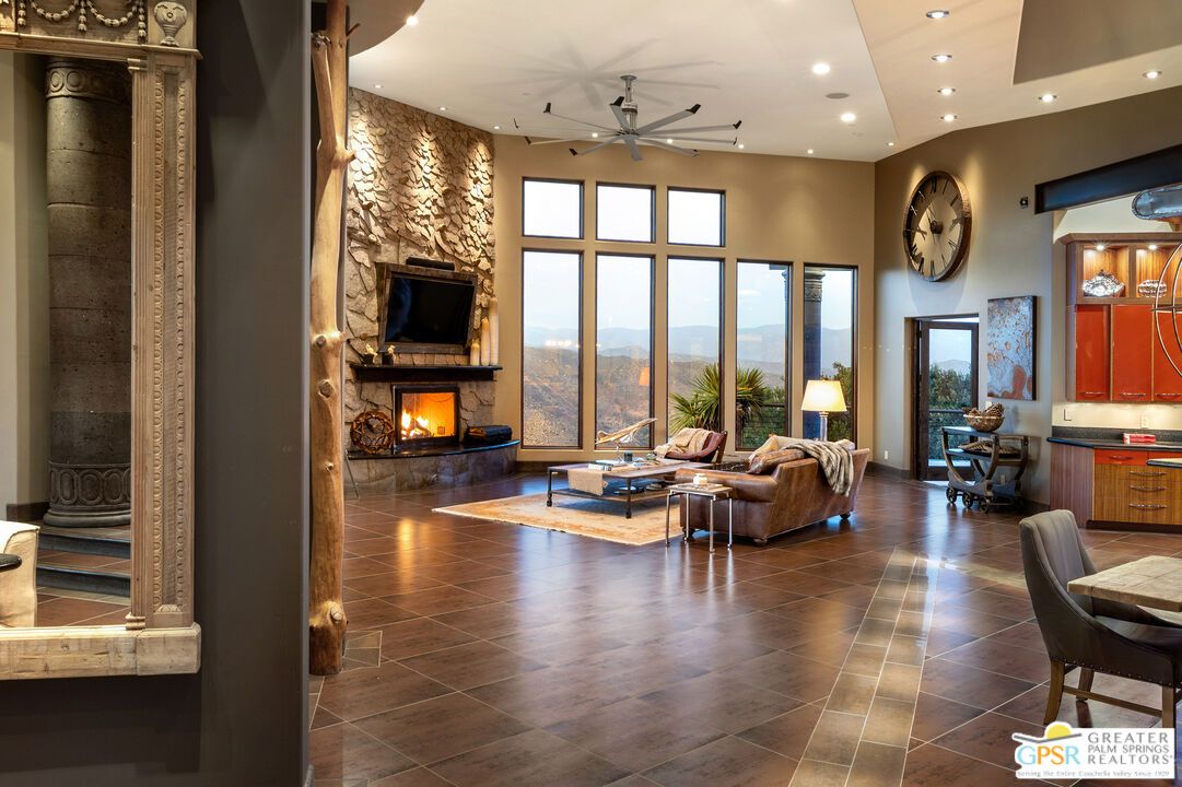 Fireplace, Interior, Living room, Recessed Lighting