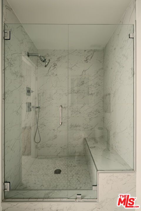 Bathroom, Glass Shower, Interior, Marble Walls