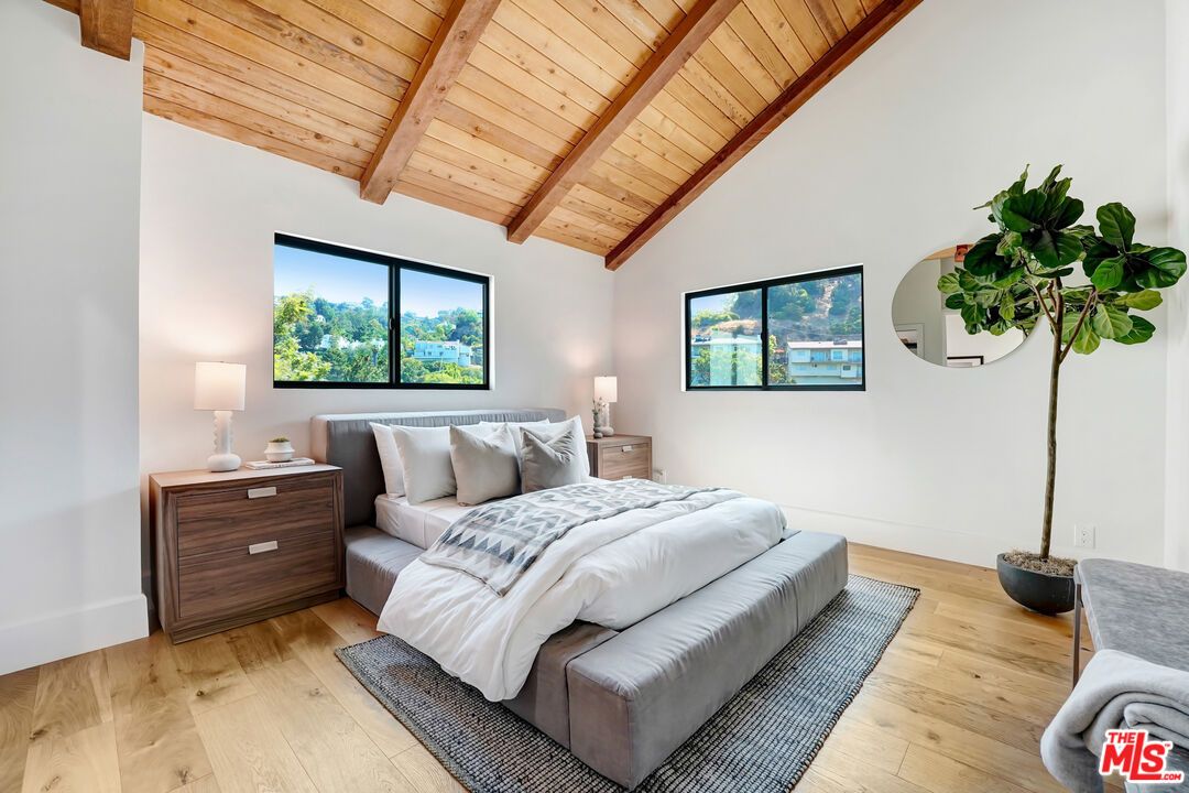 Bedroom, Interior, Wooden Beams, Wooden Ceilings, Wood Texture Flooring